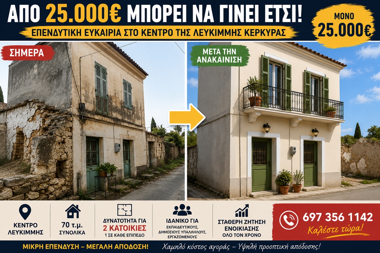 🏡 Παραδοσιακή πέτρινη διώροφη κατοικία 70 τ.μ. στο κέντρο του χωριού – Μόλις 25.000€ post thumbnail image
